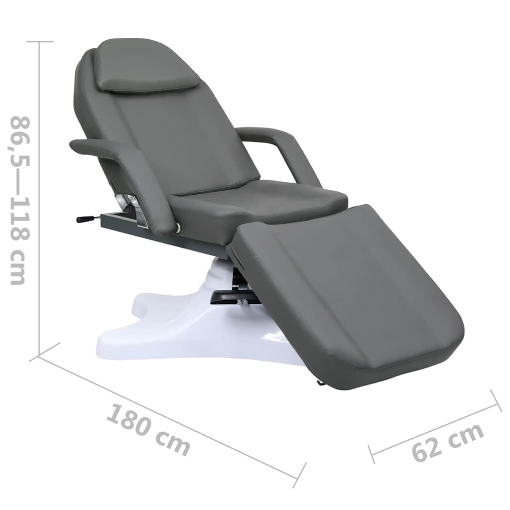 vidaXL Κρεβάτι - Πολυθρόνα Αισθητικής Γκρι 180 x 62 x (86,5-118) εκ. - Image 8