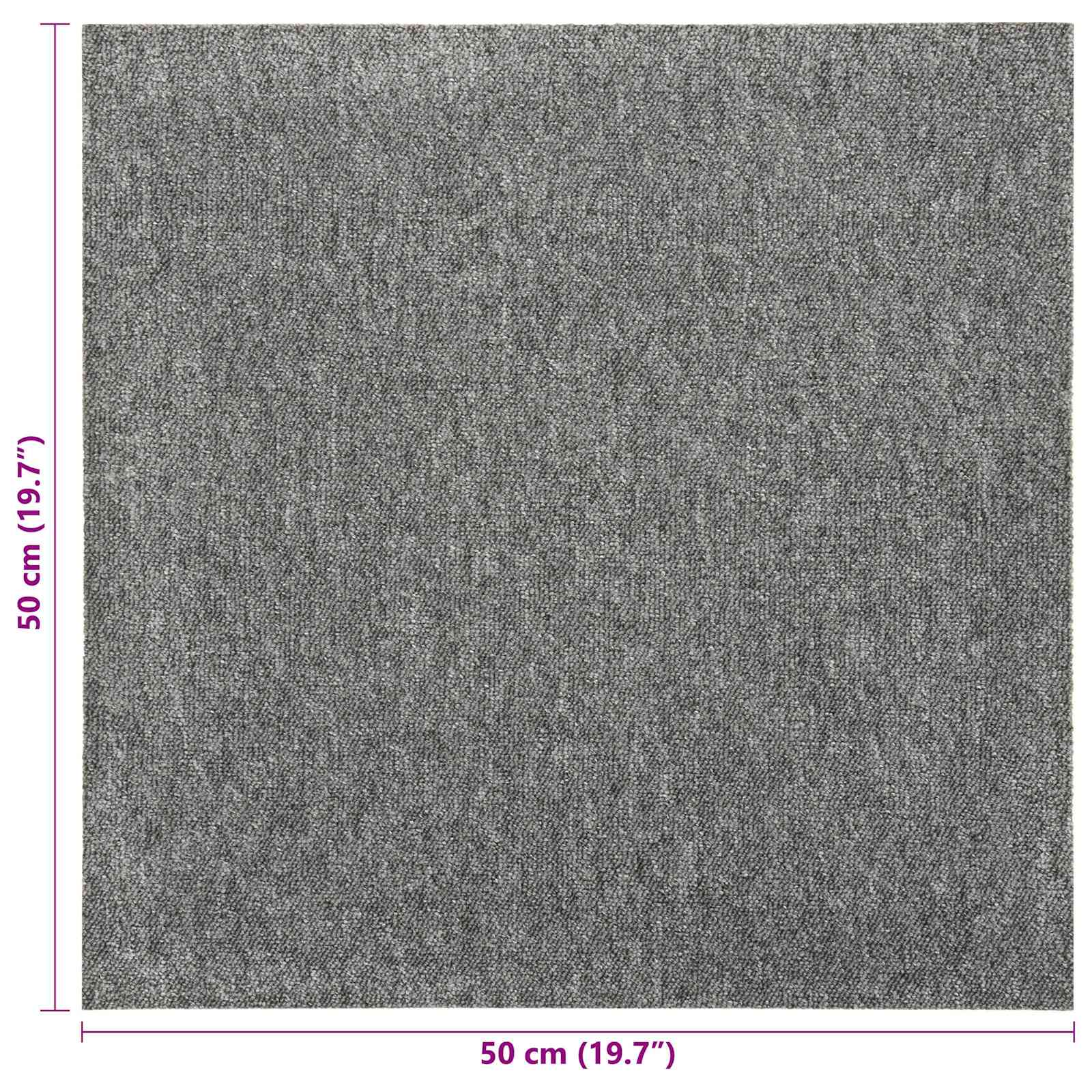 vidaXL Χαλί 20 τμχ. Γκρι 50 x 50 cm 100% Πολυπροπυλένιο - Image 8