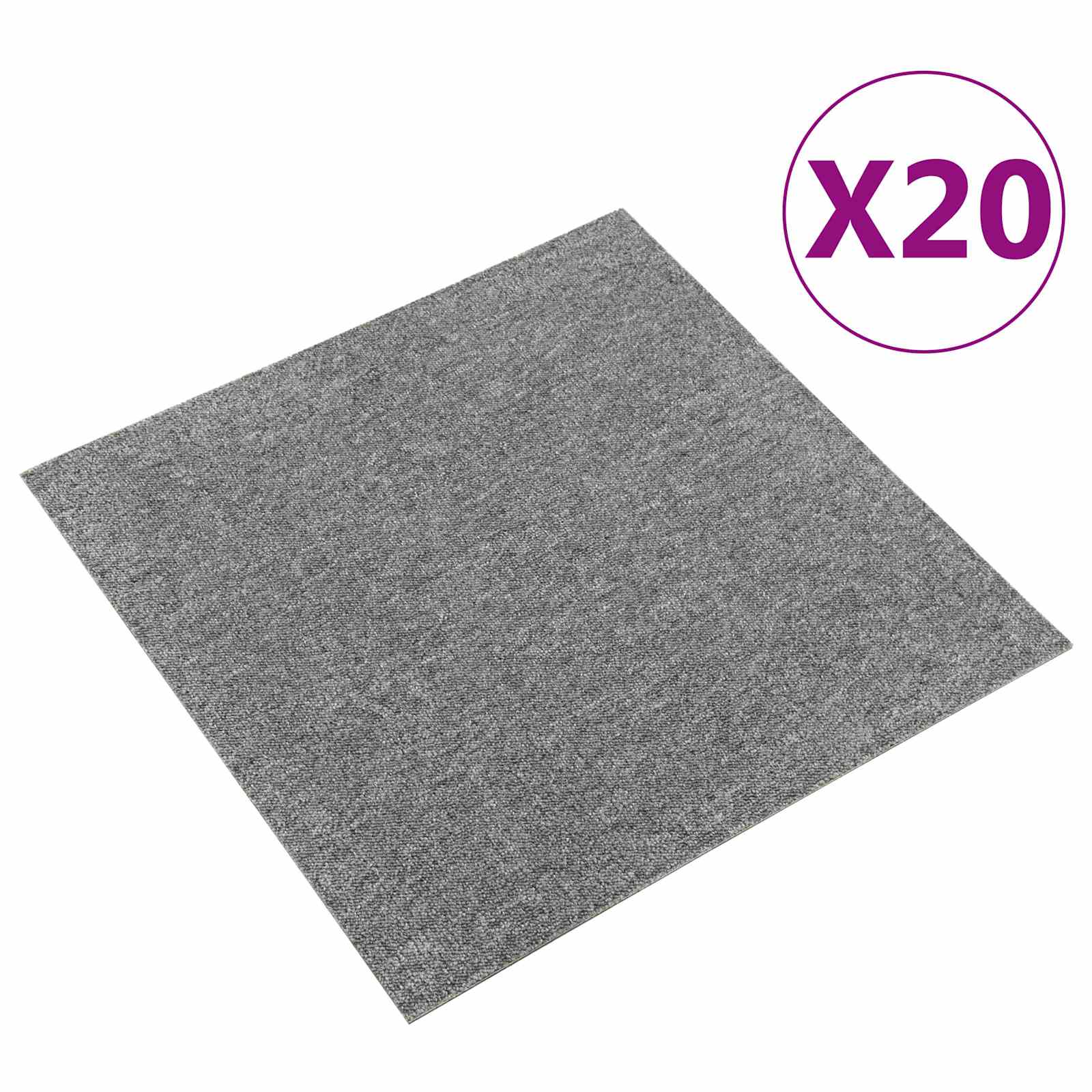 vidaXL Χαλί 20 τμχ. Γκρι 50 x 50 cm 100% Πολυπροπυλένιο - Image 2