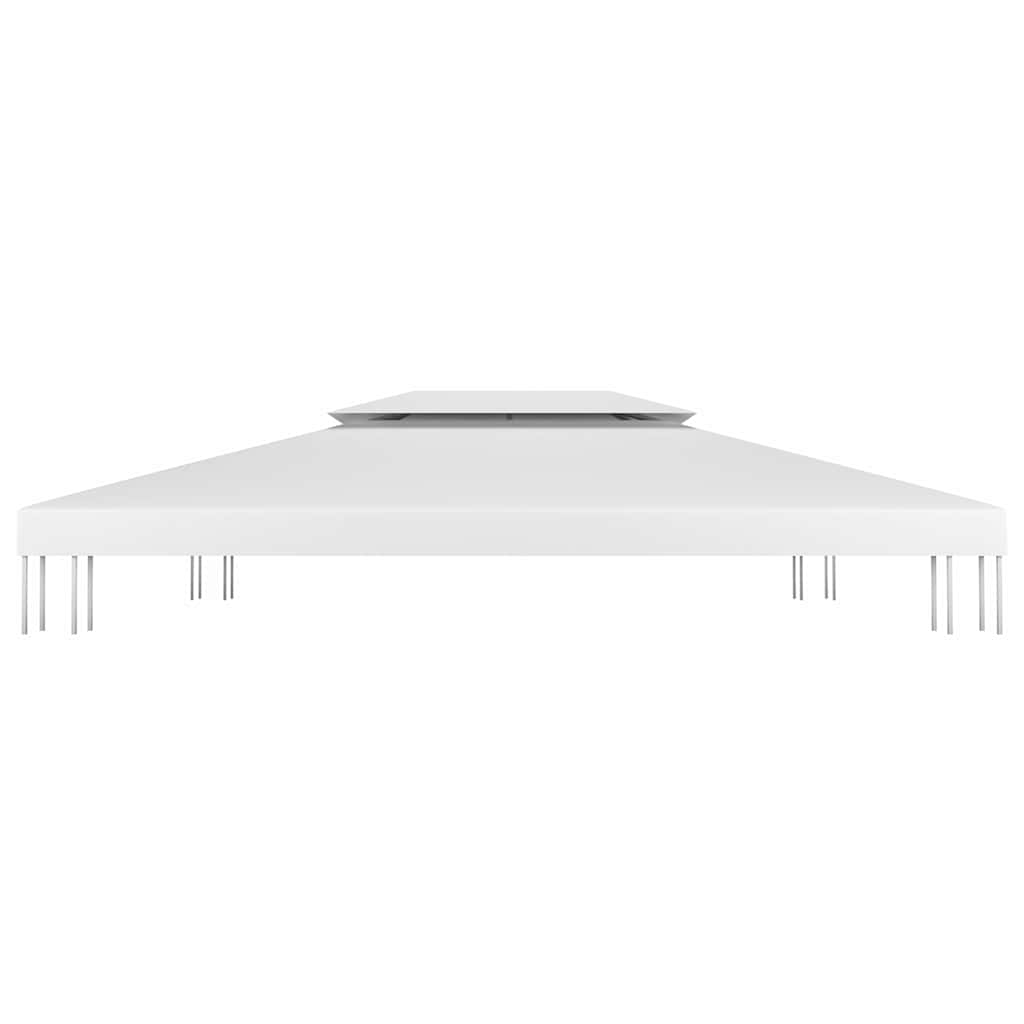 vidaXL Κάλυμμα για Κιόσκι 2 Επιπέδων Λευκό 4 x 3 μ. 310 γρ./μ² - Image 3