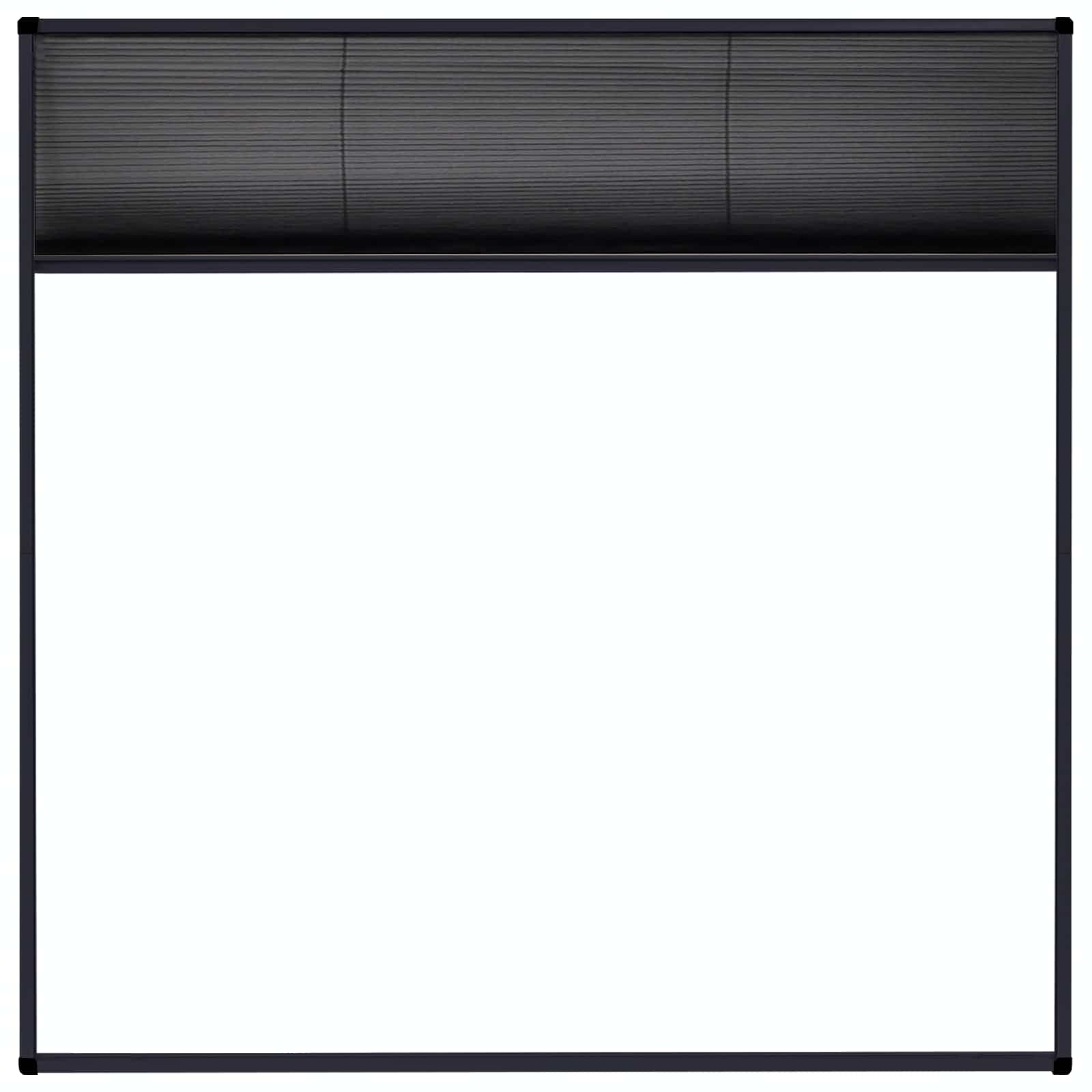 vidaXL Σήτα Παραθύρου Πλισέ Ανθρακί 120 x 120 εκ. από Αλουμίνιο - Image 4