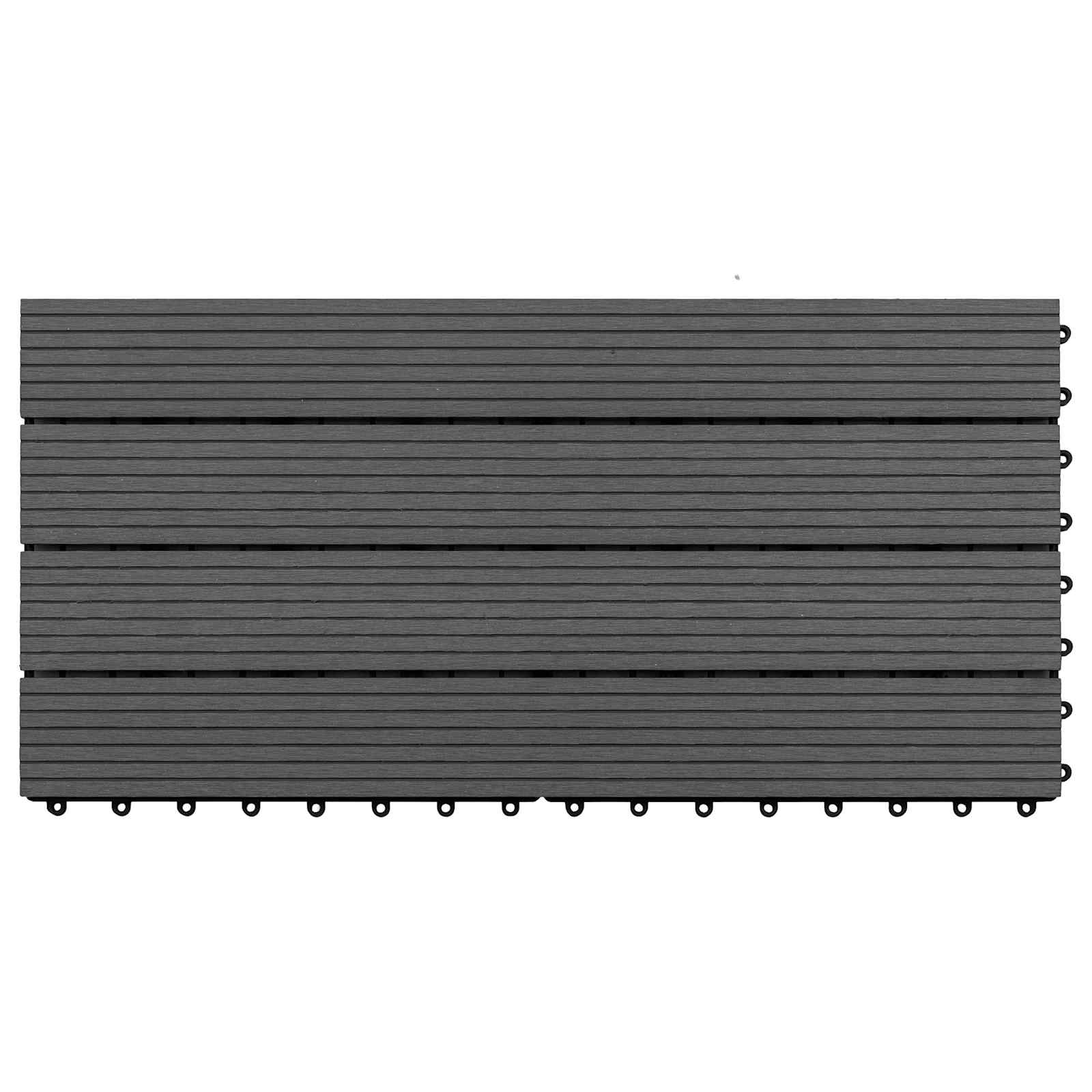 vidaXL Πλάκα Κατασκευής 6 τεμ. Μαύρο 60 x 30 cm WPC - Image 5