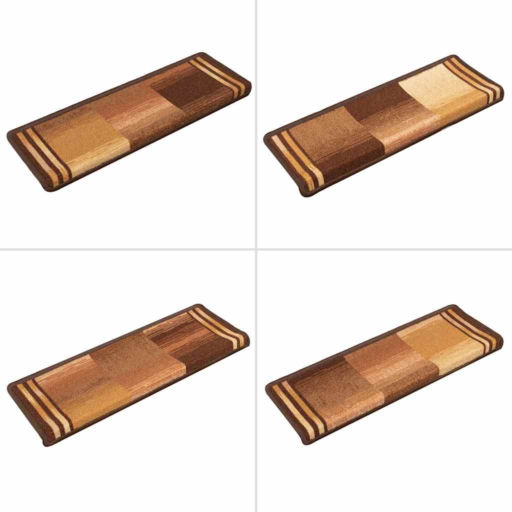 vidaXL Πατάκια Σκάλας Αυτοκόλλητα 10 τεμ. Καφέ 65x21x4 εκ. - Image 8