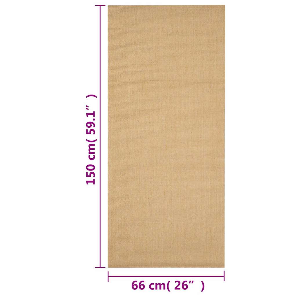 vidaXL Χαλί 66 x 150 εκ. από Φυσικό Σιζάλ - Image 7