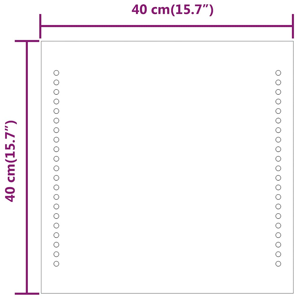 vidaXL Καθρέφτης Μπάνιου με LED 40x40 εκ. - Image 9