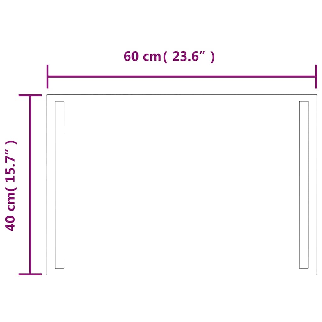 vidaXL Καθρέφτης Μπάνιου με LED 60x40 εκ. - Image 5