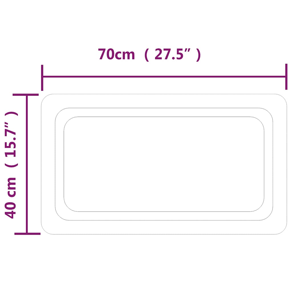 vidaXL Καθρέφτης Μπάνιου με LED 70x40 εκ. - Image 5