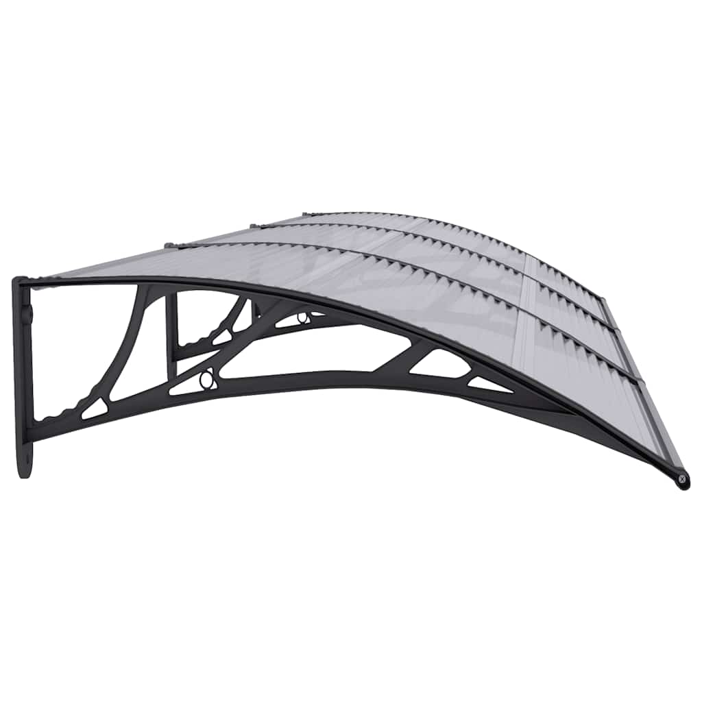 vidaXL Στέγαστρο Πόρτας Μαύρο & Διαφανές 300 x 75 εκ από Πολυκαρβονικό - Image 5