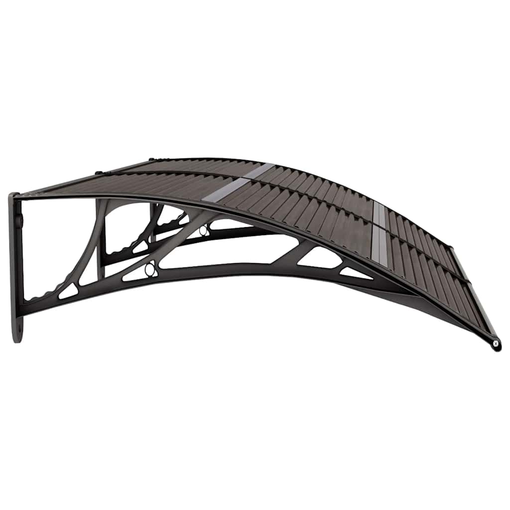 vidaXL Στέγαστρο Πόρτας Μαύρο 150x75 εκ. από Πολυκαρβονικό - Image 5