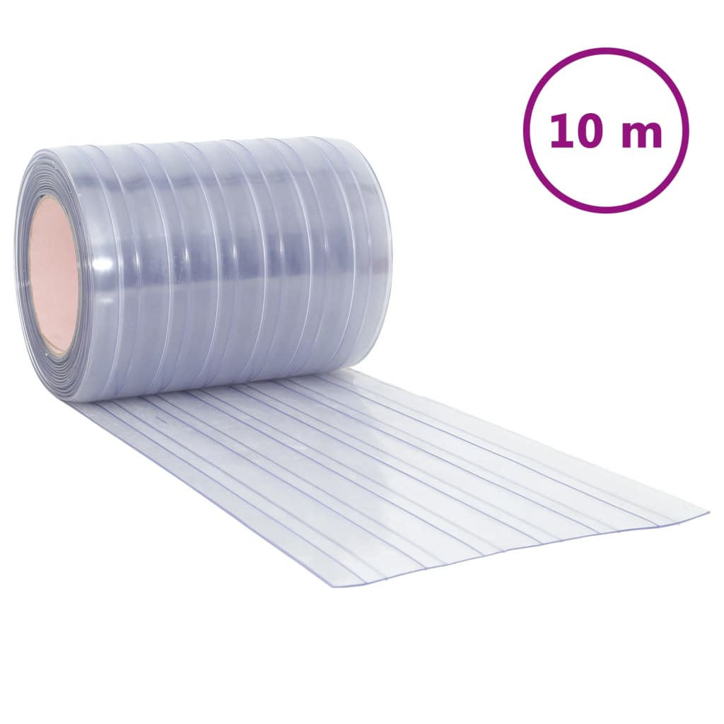 vidaXL Λωριδοκουρτίνα Διαφανής 10 μ. 300 χιλ.x2,6 χιλ. από PVC - Image 2