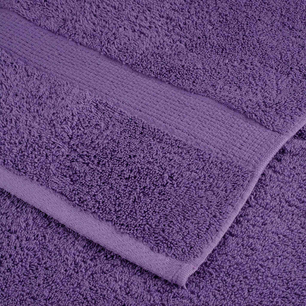 vidaXL Πετσέτες Premium SOLUND 4 Τεμ. Μοβ 100x200 εκ. 600 γρ/μ² - Image 6