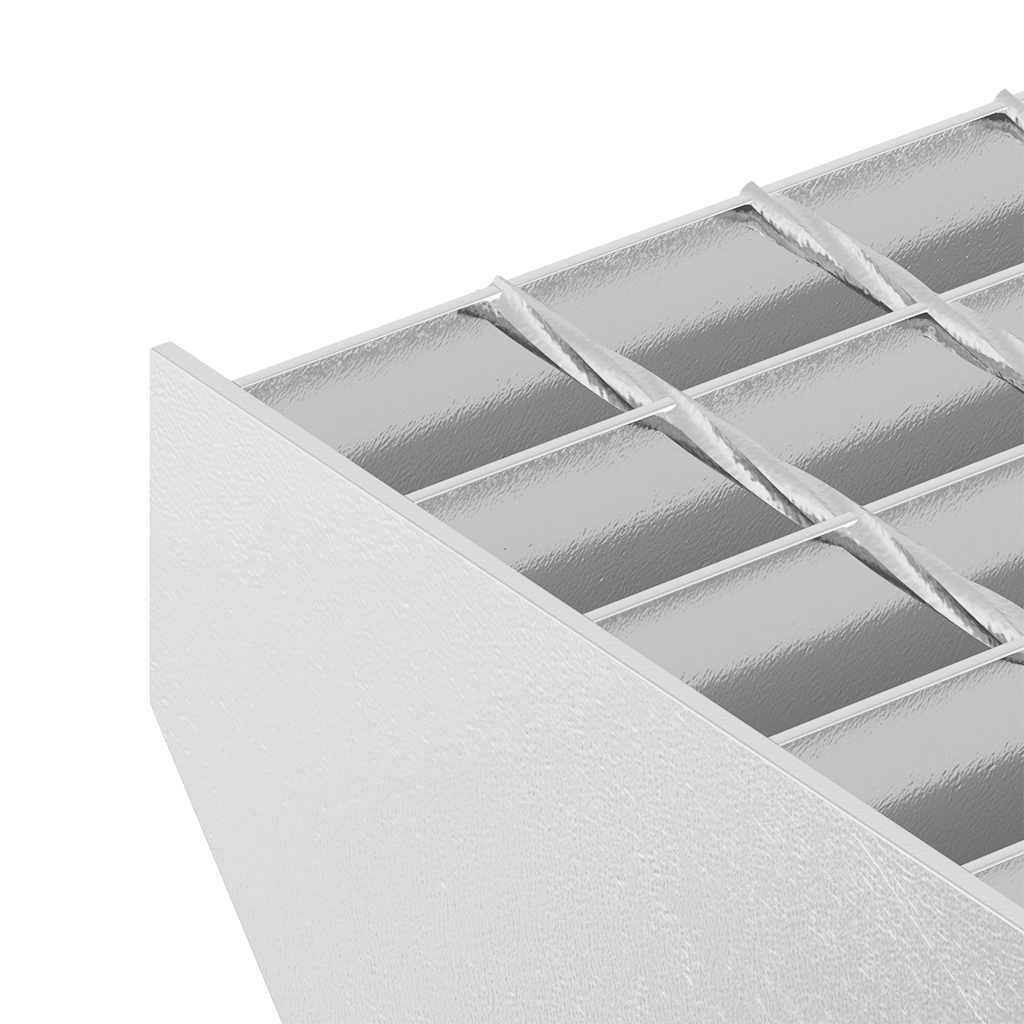 vidaXL Σκαλοπάτια από Σχάρα 100x24x7 εκ. από Γαλβανισμένο Χάλυβα - Image 8