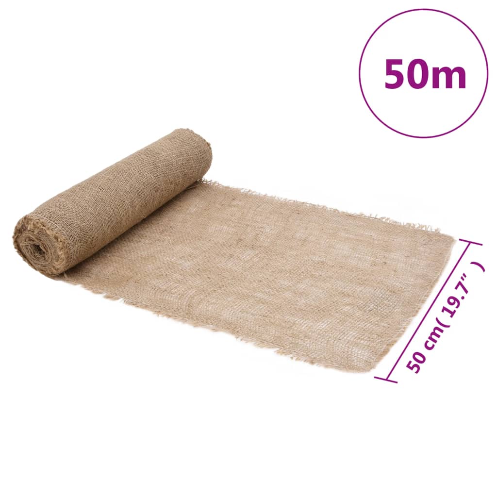 vidaXL Ρολό Γιούτας 0,5x50 μ. 100% Γιούτα 200 γρ./τ.μ. - Image 7
