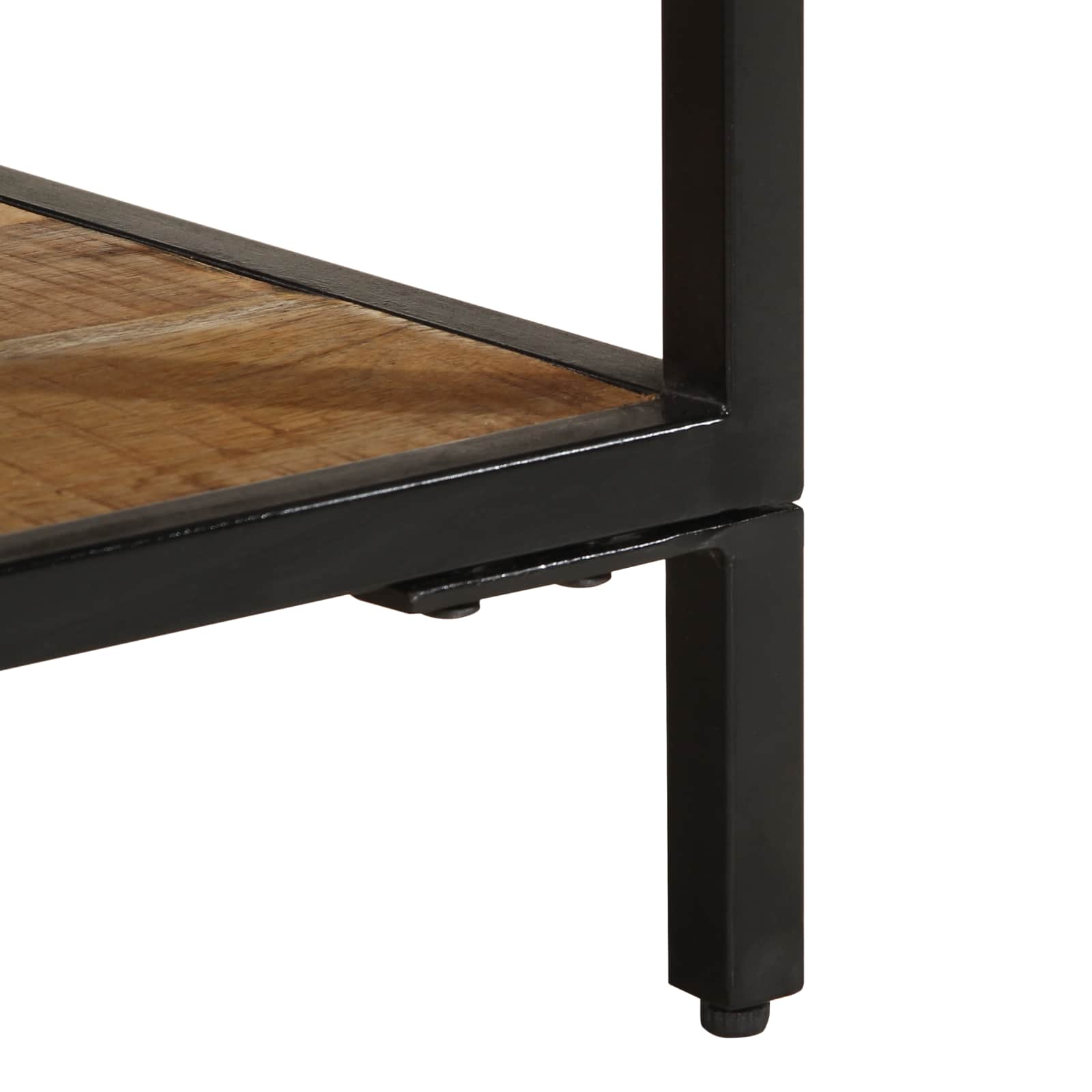 vidaXL Κομοδίνο Καφέ 40 x 35 x 50 εκ. Στερεό Ξύλο Μάνγκο και Μέταλλο - Image 10