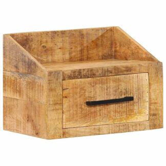 vidaXL Κομοδίνο με συρτάρι Καφέ 40 x 30 x 30 εκ Στερεό ξύλο μάνγκο