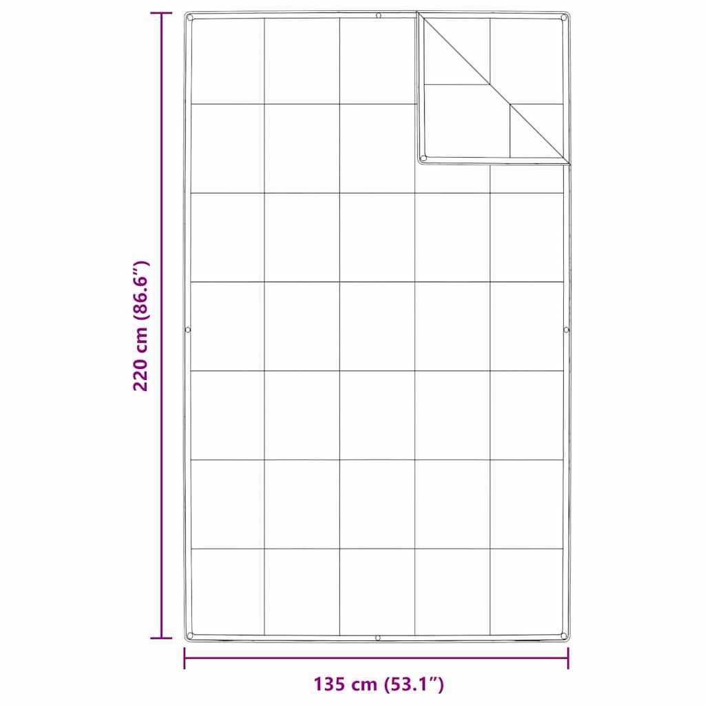 vidaXL Κουβέρτα 2 σε 1 Λευκό 135 x 220 εκ. Φτερό - Image 10
