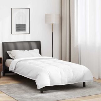 vidaXL Κουβέρτα 2 σε 1 Λευκό 155 x 220 cm Φτερό
