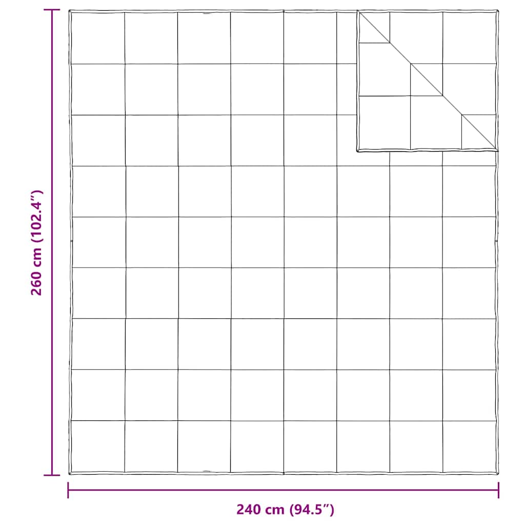 vidaXL Κουβέρτα 2 σε 1 Λευκό 240 x 260 εκ. Φτερό - Image 10