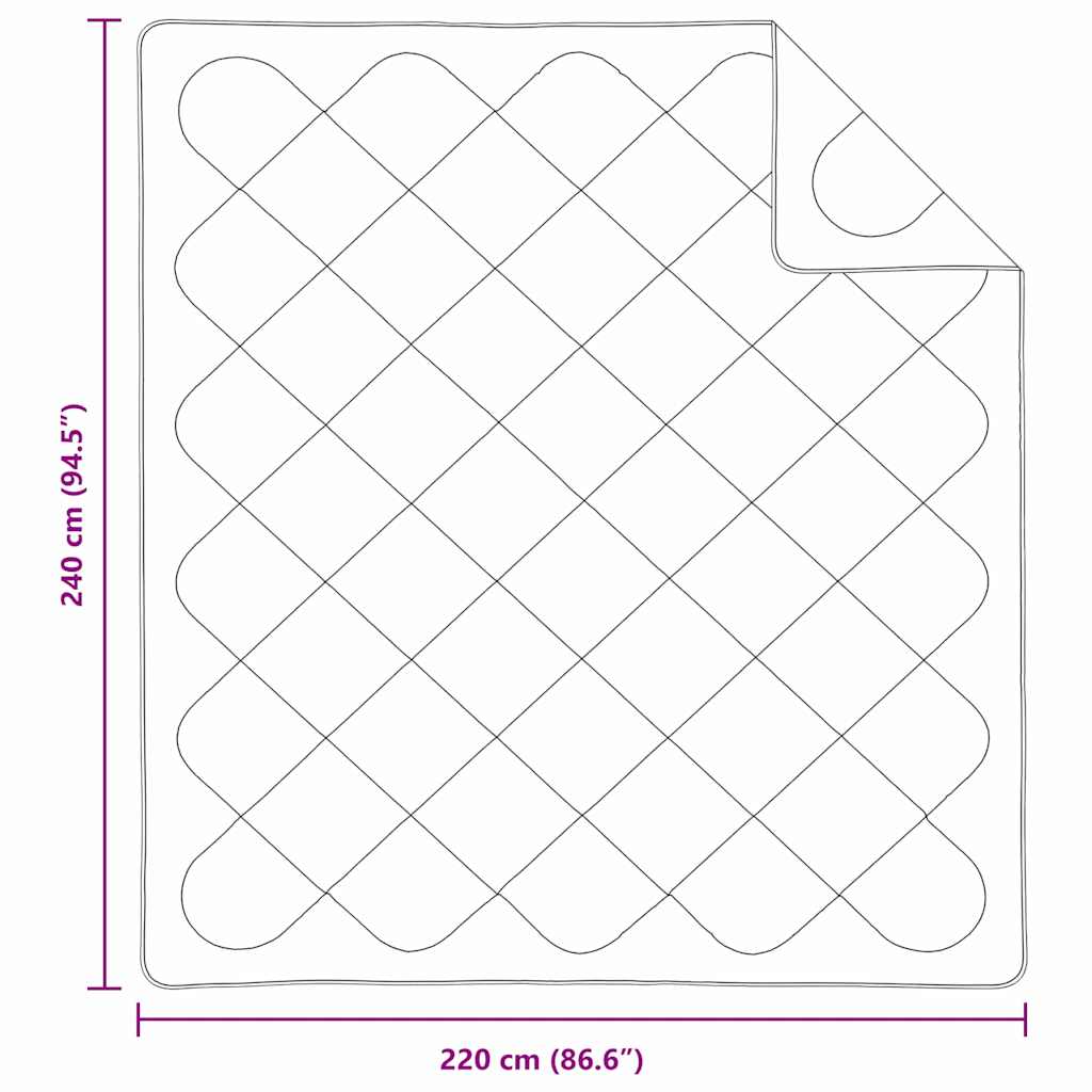 vidaXL Καλοκαιρινό Παπλωματοθήκη 242 x 220 x 3 εκ Καλοκαίρι Λευκό - Image 10