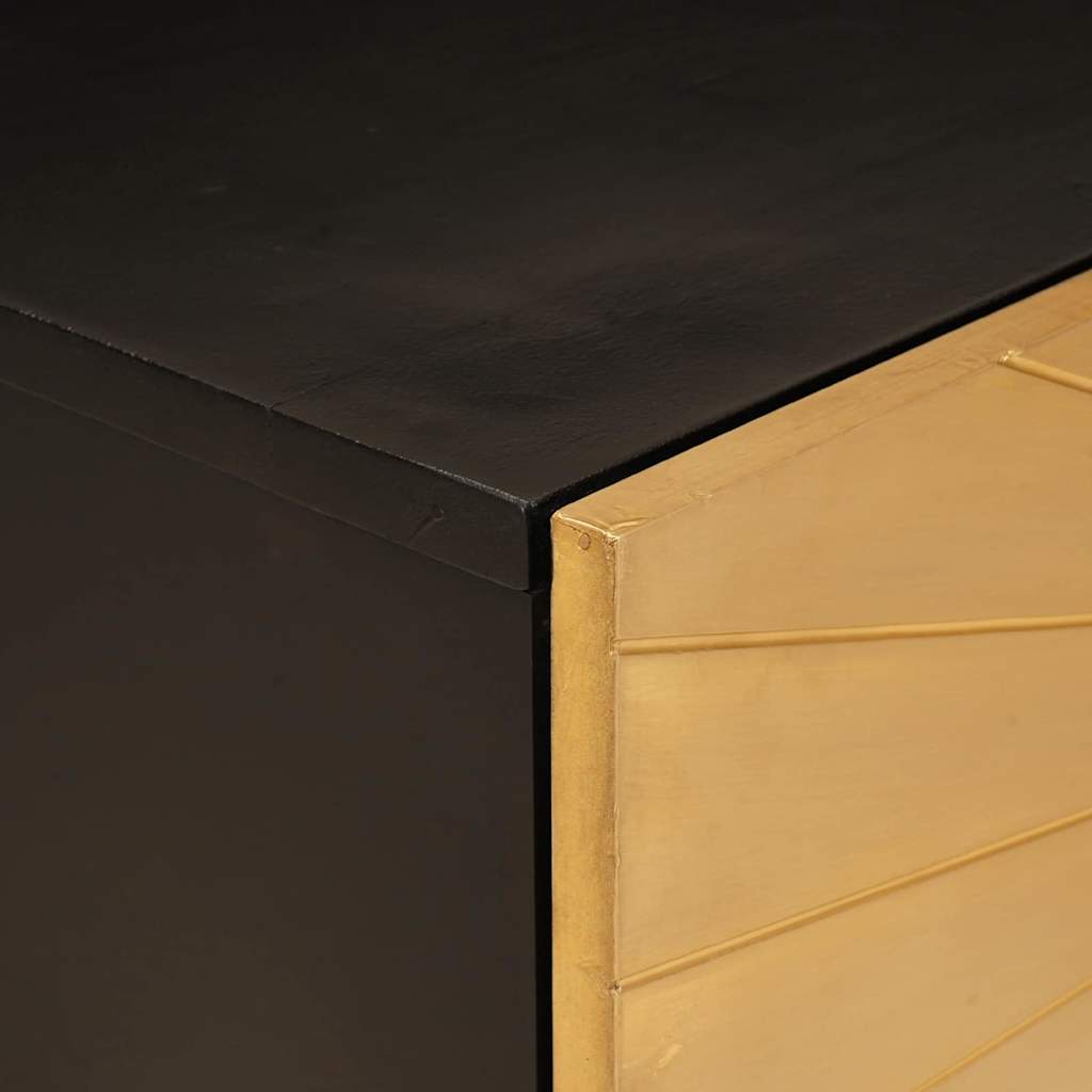 vidaXL Τραπεζάκι σαλονιού Μαύρο και Χρυσό 80 x 50 x 40 cm - Image 6