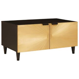 vidaXL Τραπεζάκι σαλονιού Μαύρο και Χρυσό 80 x 50 x 40 cm