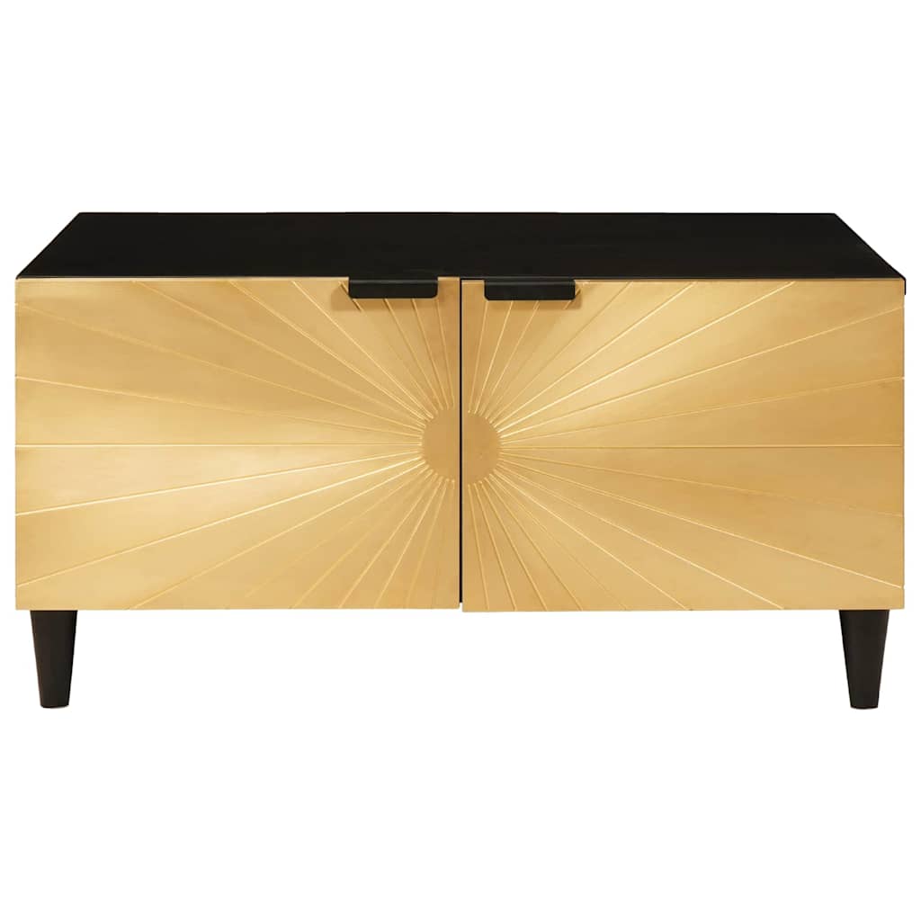 vidaXL Τραπεζάκι σαλονιού Μαύρο και Χρυσό 80 x 50 x 40 cm - Image 3