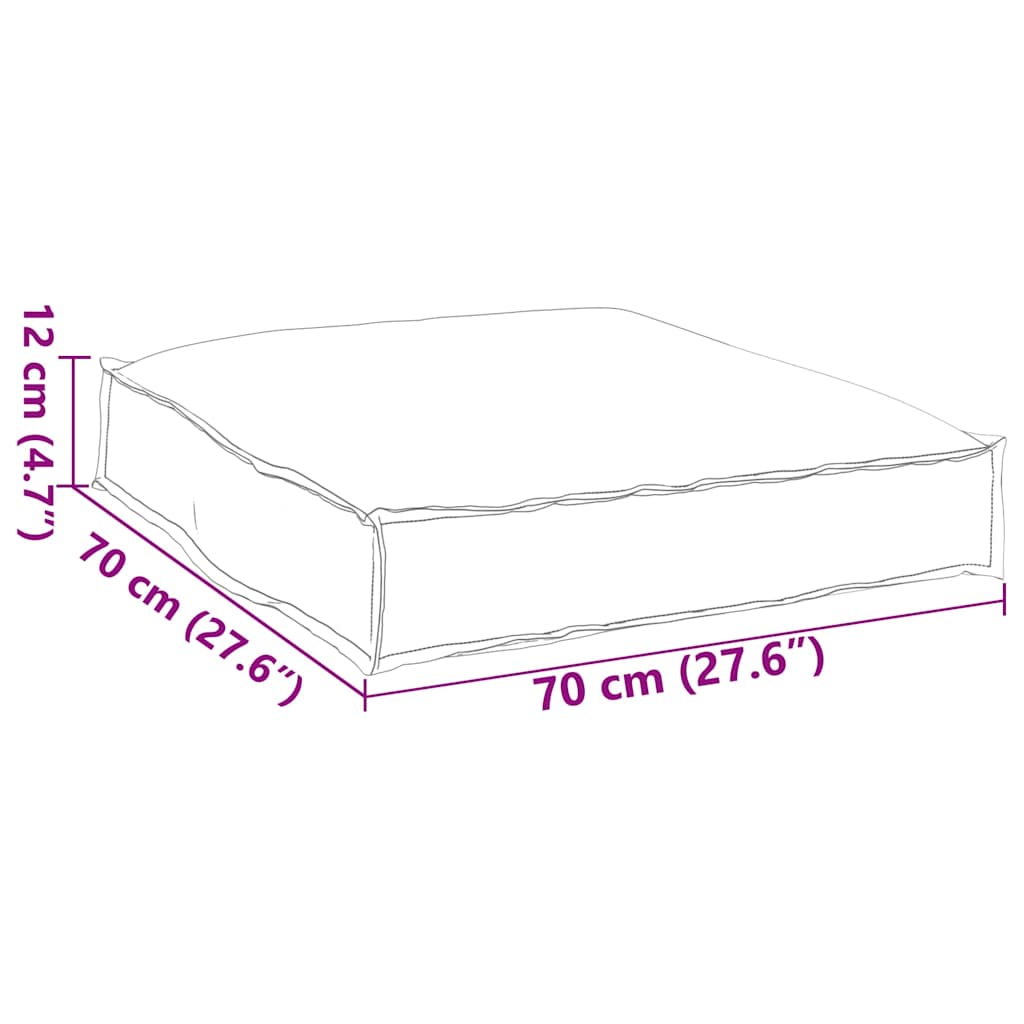 vidaXL Μαξιλάρι Ύφασμα Όξφορντ Μαύρο 70 x 70 x 12 cm - Image 8