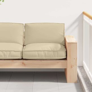 vidaXL Μαξιλάρι Ύφασμα Όξφορντ Μπεζ 80 x 80 x 12 cm