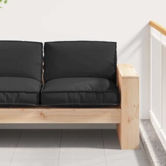 vidaXL Μαξιλάρι Ύφασμα Όξφορντ Μαύρο 80 x 80 x 12 cm