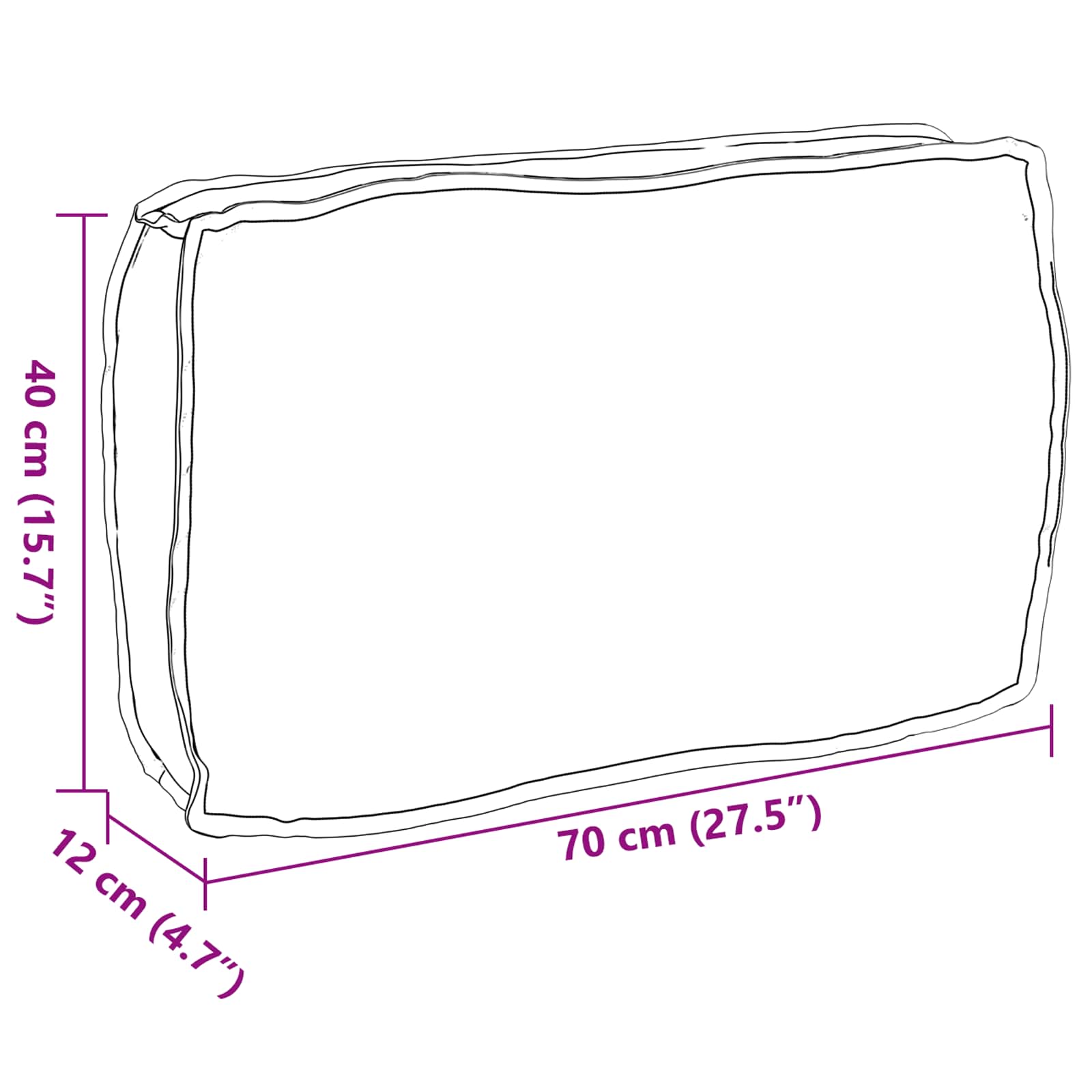 vidaXL Μαξιλάρι Ύφασμα Όξφορντ Σχέδιο Φύλλων 70 x 40 x 12 cm - Image 8