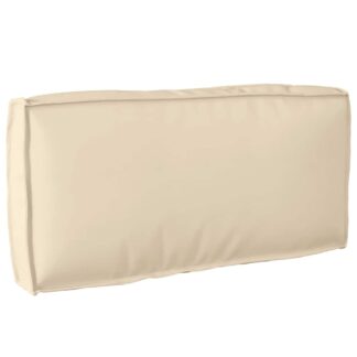 vidaXL Μαξιλάρι Ύφασμα Όξφορντ Μπεζ 80 x 40 x 12 cm