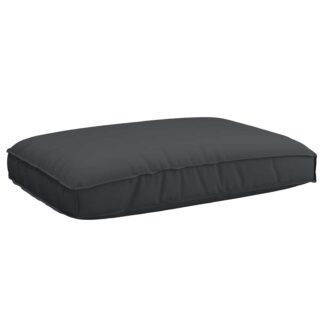 vidaXL Μαξιλάρι Ύφασμα Όξφορντ Μαύρο 120 x 80 x 12 cm