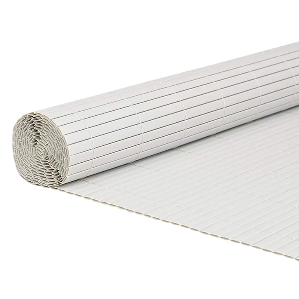 vidaXL Φράχτης Κήπου Διπλής Όψης Λευκός 1,8x5 μ. PVC - Image 2