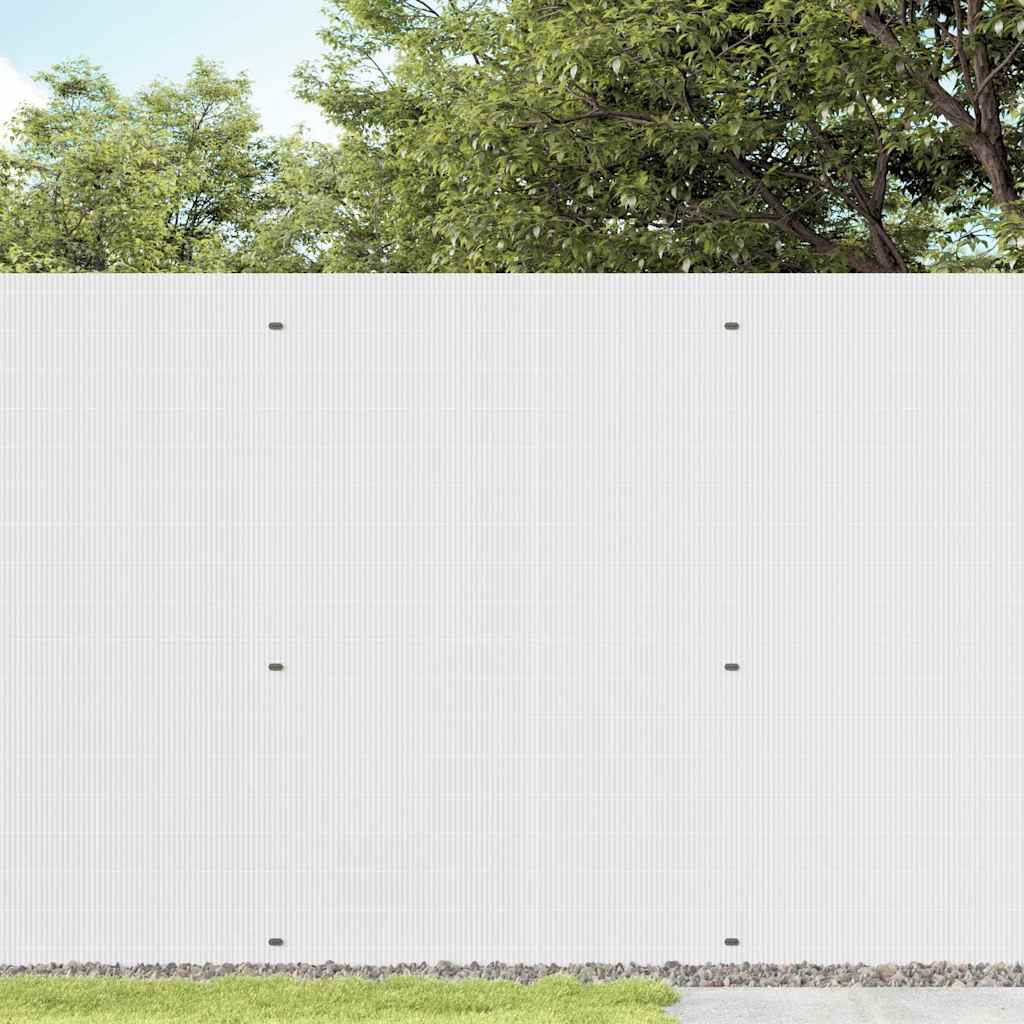vidaXL Φράχτης Κήπου Διπλής Όψης Λευκός 1,8x5 μ. PVC - Image 3