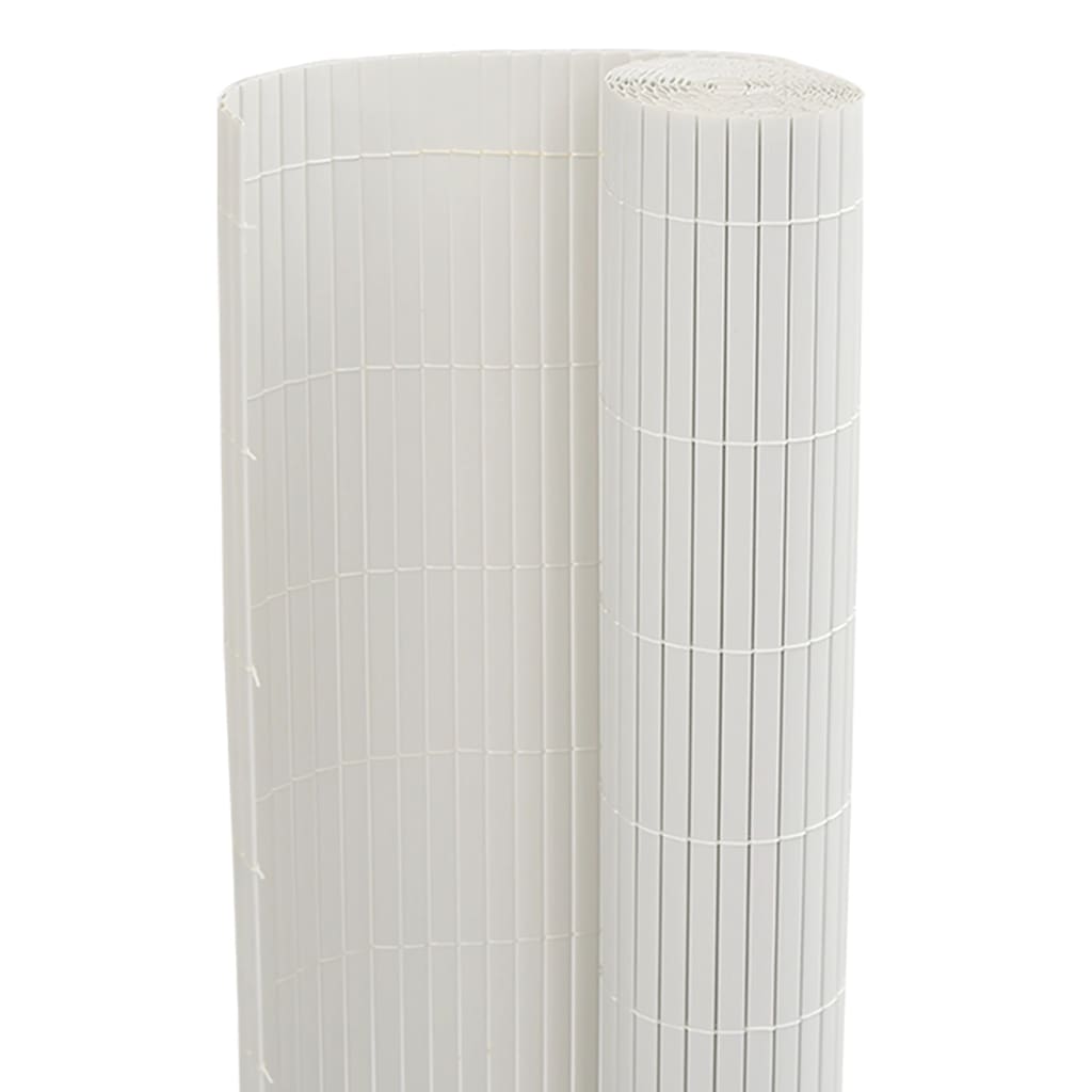 vidaXL Φράχτης Κήπου Διπλής Όψης Λευκός 1,8x5 μ. PVC - Image 6