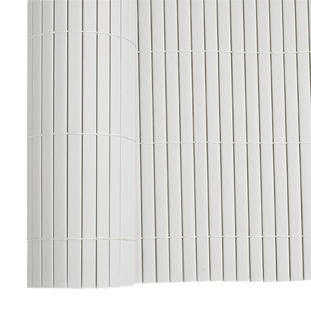 vidaXL Φράχτης Κήπου Διπλής Όψης Λευκός 1,8x5 μ. PVC - Image 8