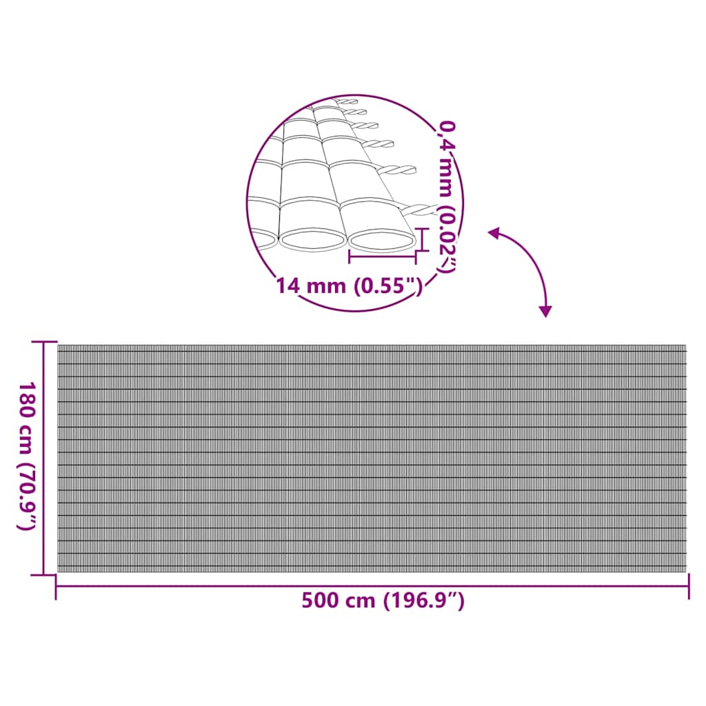 vidaXL Φράχτης Κήπου Διπλής Όψης Λευκός 1,8x5 μ. PVC - Image 9