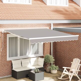 vidaXL Αναδιπλούμενη τέντα Ανοιχτό γκρι 300 x 250 x 165 εκ.