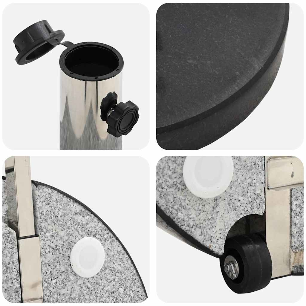vidaXL Βάση ομπρέλας 29 kg Μαύρο Γρανίτης Γύρος - Image 9