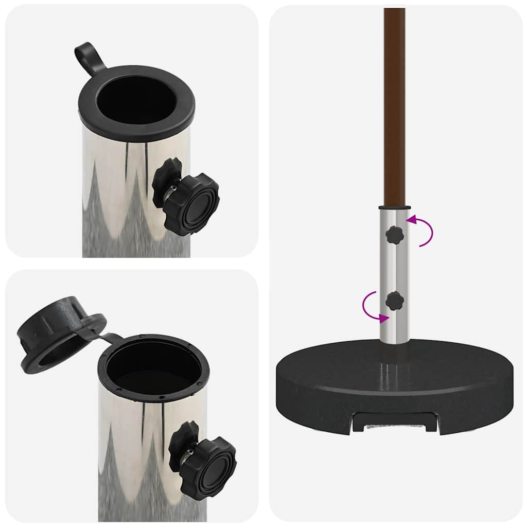 vidaXL Βάση ομπρέλας 29 kg Μαύρο Γρανίτης Γύρος - Image 11