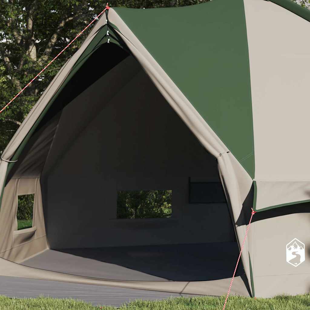 vidaXL Τέντα Teepee 10 Ατόμων 10 ατόμων Πράσινο και Λευκό - Image 3