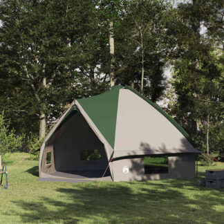 vidaXL Τέντα Teepee 10 Ατόμων 10 ατόμων Πράσινο και Λευκό