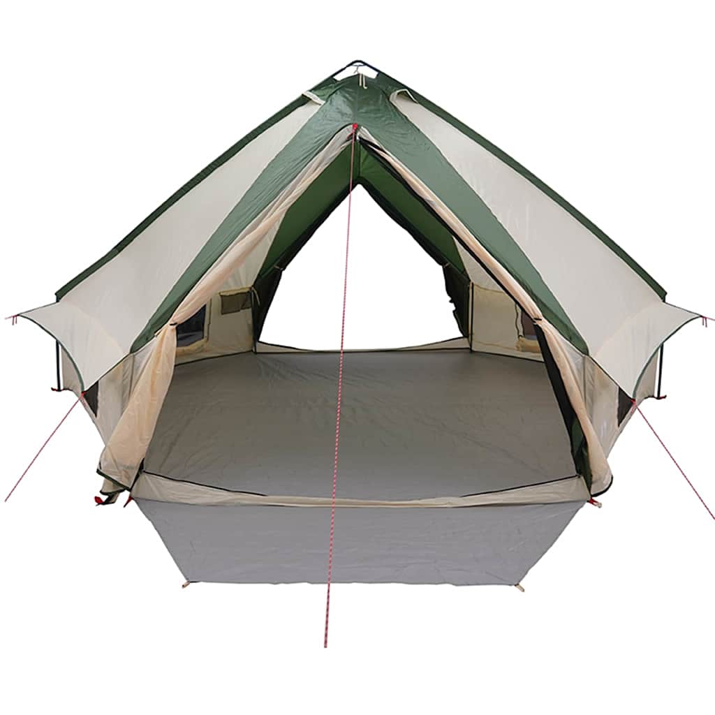 vidaXL Τέντα Teepee 10 Ατόμων 10 ατόμων Πράσινο και Λευκό - Image 5