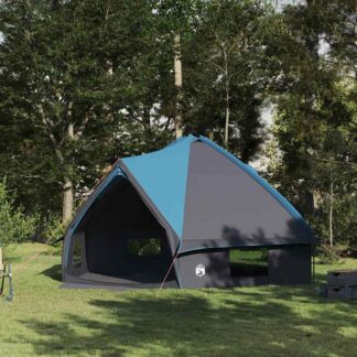 vidaXL Τέντα Teepee 10 Ατόμων 10 ατόμων Μπλε και Γκρι