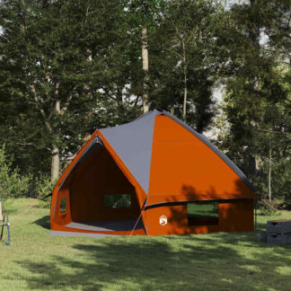 vidaXL Τέντα Teepee 10 Ατόμων 10 ατόμων Γκρι και Πορτοκαλί