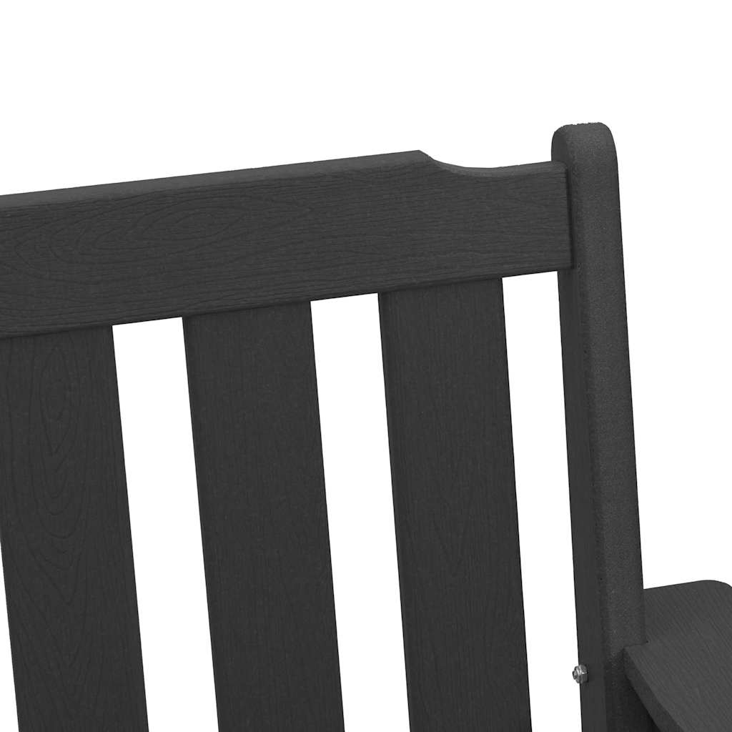 vidaXL Καρέκλα φαγητού κήπου 2 τμχ. Μαύρο HDPE - Image 9