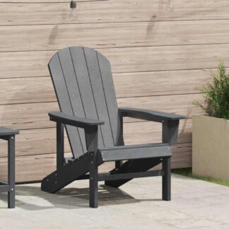 vidaXL Καρέκλα Adirondack Ανοιχτό γκρι HDPE