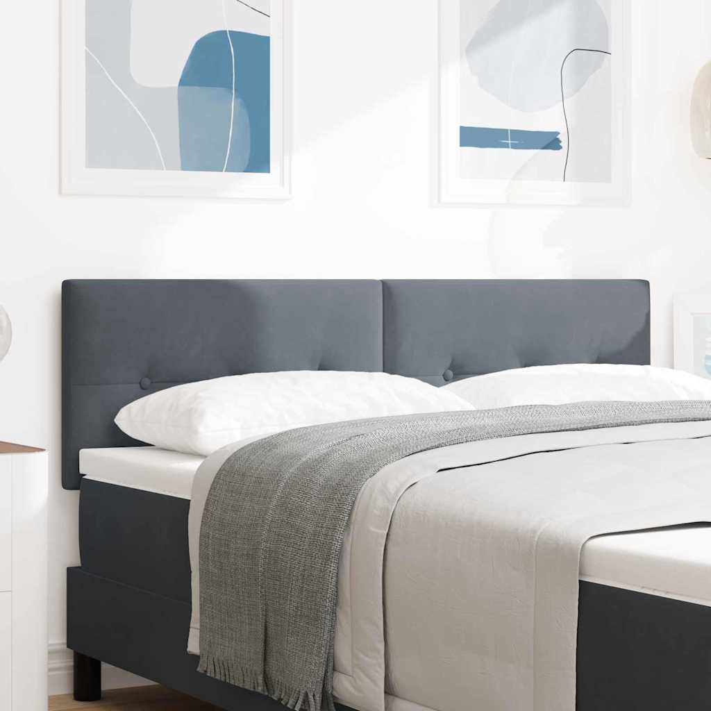 vidaXL Κεφαλάρι Σκούρο Γκρι 144 cm Βελούδο