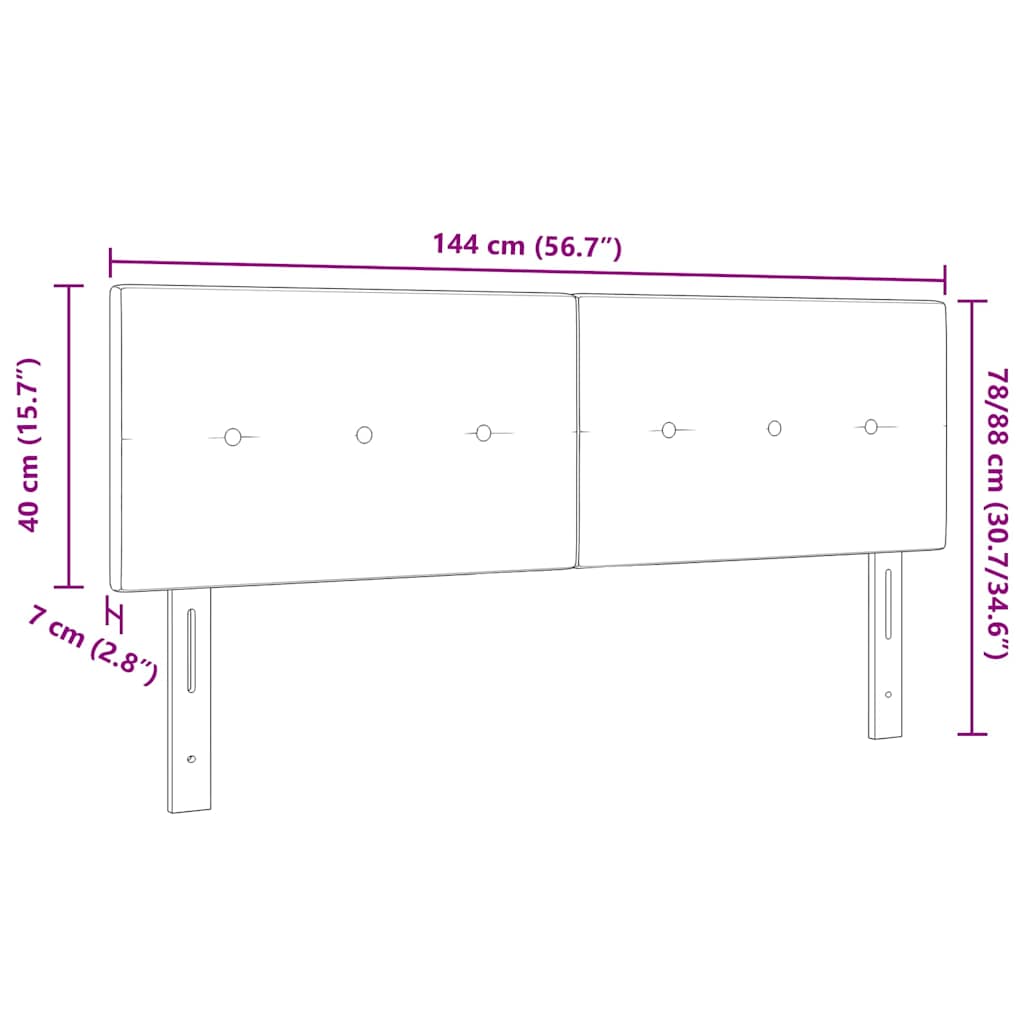 vidaXL Κεφαλάρι Ροζ 144 cm Βελούδο - Image 9