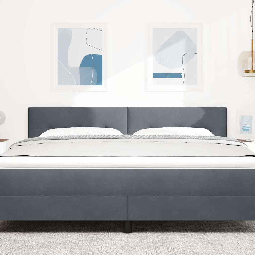 vidaXL Κεφαλάρι Σκούρο Γκρι 180 cm Βελούδο - Image 3